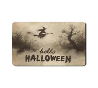 Tappetino scolapiatti per piano di Halloween, per bancone della cucina, motivo strega spettrale e zucca, in gomma assorbente, scolapiatti in pelle PU autunnale, per bancone della cucina, 30,5 x 50,8