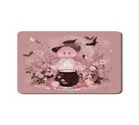 Tappetino scolapiatti per piano di Halloween, per bancone della cucina, simpatica strega e zucca, in gomma assorbente, tappetino scolapiatti floreale, per bar, 30,5 x 50,8 cm