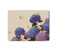 Tappetino scolapiatti per piano di lavoro della cucina, tappetino scolapiatti in gomma assorbente con motivo floreale blu viola ispirato alla primavera, tappetino scolapiatti in pelle PU 45,7 x 61 cm