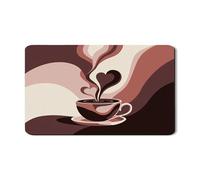 Tappetino scolapiatti per tazze da caffè per bancone della cucina, tappetino scolapiatti in gomma assorbente a spirale retrò, comodo tappetino scolapiatti in pelle PU per protezione bar 30,5 x 50,8 cm