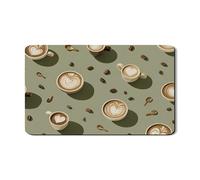 Tappetino scolapiatti per tazze da caffè, per cucina, caffellatte, assorbente, in gomma, accogliente, in pelle PU, per cucina, bar, 30,5 x 50,8 cm