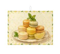 Tappetino scolapiatti per torta al limone, per bancone della cucina, tappetino assorbente per scolapiatti giallo floreale, elegante, in microfibra, protezione 45,7 x 61 cm