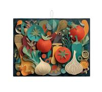 Tappetino scolapiatti per verdure, per bancone della cucina, carta colorata, assorbente, scolapiatti moderno, in microfibra, per bancone della cucina, decorazione per la casa, 45,7 x 61 cm