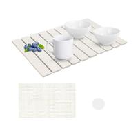 Tappetino scolapiatti pieghevole in pietra, tappetino scolapiatti per bancone della cucina, grande tappetino scolapiatti in pietra, pieghevole, assorbente, per cucina, piatti, bottiglie, tazze e bagno