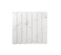 Tappetino scolapiatti pieghevole in terra di diatomee, 40 x 30 cm, con superfici antiscivolo in pelle PU, per un rapido assorbimento d'acqua per bancone della cucina, bagno, (bianco marmo L11, 40 x 30