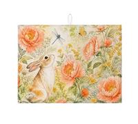 Tappetino scolapiatti primaverile floreale per bancone della cucina, tappetino assorbente in microfibra ispirato alla natura, per bar, 45 x 61 cm