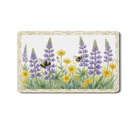Tappetino scolapiatti primaverile floreale per bancone della cucina, tappetino scolapiatti in gomma assorbente viola giallo e viola tappetino scolapiatti ispirato alla natura in pelle PU per