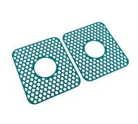 Tappetino scolapiatti, resistente al calore, antiscivolo, in acciaio inox, per riporre le posate, verde, impermeabile