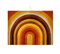 Tappetino scolapiatti retrò arcobaleno per bancone della cucina, tappetino assorbente per scolapiatti color terra, tappetino in microfibra autunnale per bancone della cucina, protezione da bar, 45 x