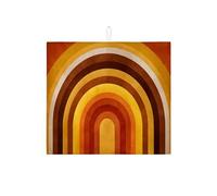Tappetino scolapiatti retrò arcobaleno per bancone della cucina, tappetino assorbente per scolapiatti color terra, tappetino in microfibra autunnale per bancone della cucina, protezione da bar, 40,6 x