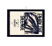 Tappetino scolapiatti retrò con illustrazione di griglia, poster, lettere ispiratrici, design, tappetino da caffè, tappetino per piatti, piccolo, 16 x 18 pollici