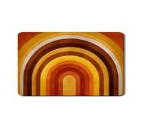 Tappetino scolapiatti retrò per bancone della cucina, in gomma assorbente dai toni caldi, tappetino scolapiatti ispirato all'autunno in pelle PU per bar 30,5 x 50,8 cm