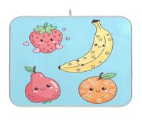Tappetino scolapiatti reversibile, 45,7 x 61,7 cm, colore: blu fragola