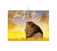 Tappetino scolapiatti reversibile Animal Africa Lion Extra Large 18 X 24 pollici
