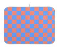 Tappetino scolapiatti riutilizzabile a scacchiera blu-arancione 45 x 61 cm rettangolare grande scolapiatti pad decorativo per la casa essenziale