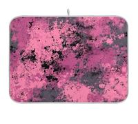 Tappetino scolapiatti riutilizzabile rosa nero screziato retrò 45 x 61 cm rettangolare grande scolapiatti tappetino decorativo per la casa essenziale
