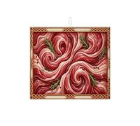 Tappetino scolapiatti rosso a spirale per bancone della cucina, tappetino assorbente rustico scolapiatti tappetino in microfibra autunnale per proteggere il bancone della cucina, 40,6 x 45,7 cm