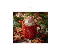 Tappetino scolapiatti rosso per bancone della cucina, motivo pan di zenzero, assorbente, tappetino scolapiatti invernale, in microfibra, protezione per bar, 40,6 x 45,7 cm