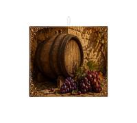 Tappetino scolapiatti rustico a forma di botte di vino, per bancone della cucina, tappetino assorbente per scolapiatti in microfibra autunnale per bar, 40,6 x 45,7 cm