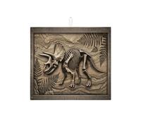 Tappetino scolapiatti rustico a forma di scheletro di triceratopo, per bancone della cucina, tappetino assorbente per scolapiatti beige in microfibra ispirato alla natura, 40,6 x 45,7 cm