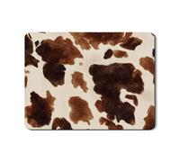 Tappetino scolapiatti rustico con stampa mucca per bancone della cucina, tappetino scolapiatti in gomma assorbente marrone, tappetino scolapiatti in pelle PU per bar 45,7 x 61 cm