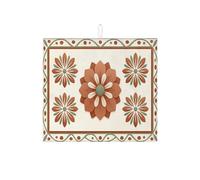 Tappetino scolapiatti rustico floreale per bancone della cucina, tappetino assorbente per scolapiatti dai toni della terra, tappetino in microfibra vintage country per decorazione bancone della cucina