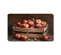 Tappetino scolapiatti rustico per bancone della cucina, in gomma assorbente vintage con frutta rossa, tappetino scolapiatti decorativo autunnale per bancone della cucina, 30,5 x 50,8 cm