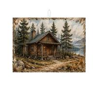 Tappetino scolapiatti rustico per bancone della cucina, tappetino assorbente vintage con foresta autunnale, tappetino in microfibra per asciugatura per bar, 45 x 61 cm