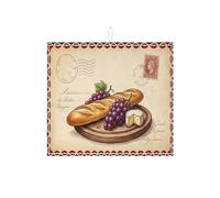 Tappetino scolapiatti rustico per bancone della cucina, tappetino assorbente vintage in microfibra per asciugare i piatti e la zona pranzo, 40,6 x 45,7 cm