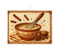 Tappetino scolapiatti rustico per cucina, ciotola per frusta marrone, assorbente, tappetino scolapiatti in microfibra, comodo tappetino per asciugare il bancone del bar, 45,7 x 61 cm