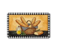 Tappetino scolapiatti rustico per il bancone della cucina, tappetino scolapiatti in gomma assorbente a scacchi bianchi e neri, stile vintage in stile fattoria, 30,5 x 50,8 cm