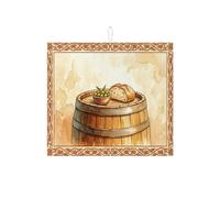 Tappetino scolapiatti rustico per pane e olive, per bancone della cucina, tappetino assorbente vintage marrone, tappetino scolapiatti in microfibra autunnale per proteggere bar, 40,6 x 45,7 cm