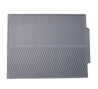 Tappetino Scolapiatti, Sgocciolatoio per Lavello in Silicone per Ripiano Cucina, Ideale Come Sottopentola e Scolaposate 44 x 33cm x 0.6cm Grigio