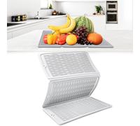 Tappetino Scolapiatti Silicone, 50 X 35 Cm Pieghevole Lavello Cucina, Grigio Tap