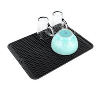 Tappetino Scolapiatti Silicone Nero Asciuga Piatti Lavello Arrotolabile Vilde