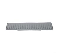 Tappetino scolapiatti sottile in silicone per lavello, antiscivolo, con design a pendenza, impermeabile, per cucina e bagno, in grigio e bianco (grigio, 50 x 10 cm)