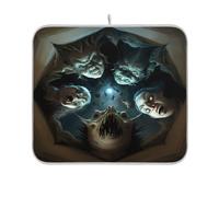 tappetino scolapiatti stile gotico Dark Fairytale Horror mostri | Tappetino scolapiatti ad asciugatura rapida per bancone della cucina resistente al calore mar Caffè Bar Accessori da pranzo