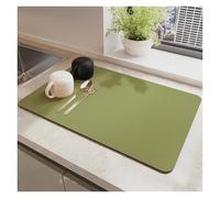 Tappetino Scolapiatti Tappetino da cucina in terra di diatomee, tappetino for macchina caffè, sottobicchiere in morbida pelle PU e gomma(Color 5,40x50cm)