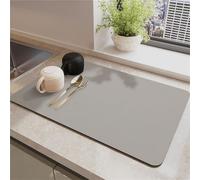 Tappetino Scolapiatti Tappetino Macchina Caffe Assorbente Super Adatto Per Macchine Da Caffè, Cucine, Lavandini E Bagni, Tappetino Da Bagno, Tovagliette (Grigio,40x50cm)