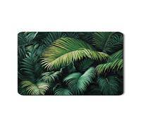 Tappetino scolapiatti tropicale per bancone della cucina, in gomma assorbente verde a foglia, tappetino scolapiatti estivo in pelle PU per bancone della cucina, protezione da bar, 30,5 x 50,8 cm