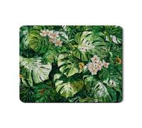 Tappetino scolapiatti tropicale per bancone della cucina, lussureggiante foglia verde assorbente in gomma scolapiatti tappetino scolapiatti tappetino estivo in pelle PU per bancone della cucina