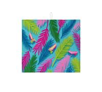 Tappetino scolapiatti tropicale per bancone della cucina, tappetino assorbente colorato in foglia di palma, tappetino scolapiatti estivo in microfibra per bancone della cucina, protezione da bar, 40,6