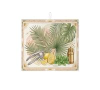 Tappetino scolapiatti tropicale per bancone della cucina, tappetino assorbente per scolapiatti a foglia verde, tappetino estivo in microfibra per proteggere il bancone della cucina, 40,6 x 45,7 cm