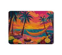 Tappetino scolapiatti tropicale per bancone della cucina, tappetino in gomma assorbente per scolapiatti al tramonto sulla spiaggia, tappetino estivo in pelle PU per cucina e bar, protezione 45,7 x 61
