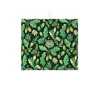 Tappetino scolapiatti verde floreale per bancone della cucina, tappetino scolapiatti assorbente a foglia vintage, tappetino scolapiatti in microfibra botanico autunnale, 40,6 x 45,7 cm