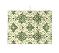 Tappetino scolapiatti verde floreale per bancone della cucina, tappetino scolapiatti assorbente a foglia vintage, tappetino scolapiatti in microfibra Spring Nature 45,7 x 61 cm
