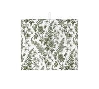Tappetino scolapiatti verde floreale per bancone della cucina, tappetino scolapiatti assorbente vintage botanico in microfibra per protezione del bancone della cucina, 40,6 x 45,7 cm