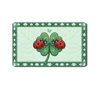Tappetino scolapiatti verde per bancone della cucina, tappetino scolapiatti in gomma assorbente a forma di coccinella rossa, tappetino scolapiatti in pelle PU primaverile per protezione bar 30,5 x
