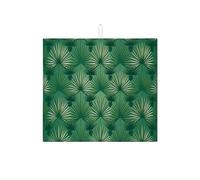 Tappetino scolapiatti verde tropicale per bancone della cucina, tappetino assorbente per scolapiatti con palme a foglia, tappetino scolapiatti moderno in microfibra botanica per protezione da bar