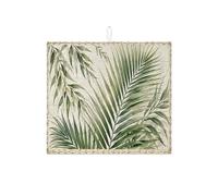 Tappetino scolapiatti verde tropicale per bancone della cucina, tappetino assorbente per scolapiatti con foglie, tappetino in microfibra Summer Nature per proteggere bar, 40,6 x 45,7 cm